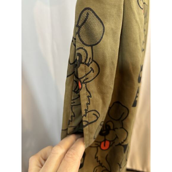 Lazy Oaf Womens Jumpsuit Size 8 Dogs Olive Green Streetwear - Picture 3 of 8